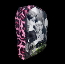 Load image into Gallery viewer, Pink and green all over print backpack
